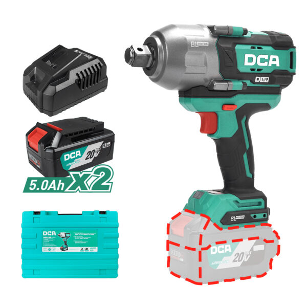 Llave de Impacto Inalámbrico 34 20V 5,0Ah - ADPB1288 FK DCA